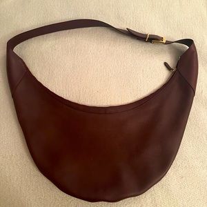 KHAITE - August leather shoulder bag in Bordeaux